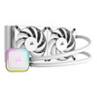 corsair cw 9060078 ww icue h100i rgb elite liquid cpu cooler 240mm white photo