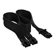 CORSAIR PREMIUM INDIVIDUALLY SLEEVED 12+4PIN PCIE GEN 5 TYPE-4 600W 12VHPWR POWER CABLE BLACK