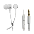 esperanza eh161w stereo eaprhones with microphone zipper white photo