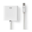 nedis ccgp37850wt02 mini displayport male vga female cable 02m white photo