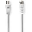 nedis csgp41800wt30 satellite antenna cable f male iec coax male 3m white photo nedis csgp41800wt30 satellite antenna cable f male iec coax male 3m white photo