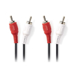 nedis cagp24200bk50 stereo audio cable 2x rca male 2x rca male 5m black photo