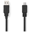 nedis ccgp60500bk50 usb 20 cable a male micro b male 5m black photo