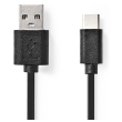 nedis ccgp60600bk01 usb 20 cable type c male a male 01m black photo