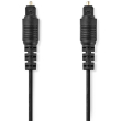 nedis cagp25000bk10 optical audio cable toslink male toslink male 1m black photo
