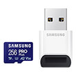 SAMSUNG MB-MD256SB/WW PRO PLUS 256GB MICRO SDXC 2023 UHS-I U3 V30 A2 + USB READER