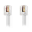 nedis tcgp90200wt50 telecom cable rj11 male rj11 male 5m white photo