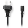 nedis pcgp11040bk20 power cable euro plug iec 320 c7 2m black photo