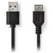 nedis ccgt60010bk20 usb 20 cable a male usb a female 2m black photo
