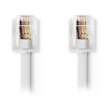 nedis tcgp90200wt100 telecom cable rj11 male rj11 male 10m white photo