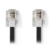 nedis tcgp90200bk100 telecom cable rj11 male rj11 male 10m black photo