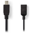 nedis ccgp60315bk02 usb 20 on the go cable mini 5 pin male a female 02m black photo