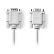 nedis ccgp52010iv20 serial cable d sub 9 pin male d sub 9 pin female 2m ivory photo