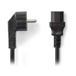 nedis cegp10000bk100 power cable schuko male angled iec 320 c13 10m black photo