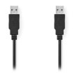 nedis ccgt60000bk10 usb 20 cable a male a male 1m black photo