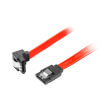 lanberg sata data ii 3gb s f f cable metal clips angled red 70cm photo