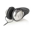 nedis hpwd1201bk over ear headphones silver black photo