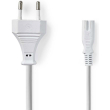 nedis pcgp11040wt20 power cable euro plug iec 320 c7 2m white photo