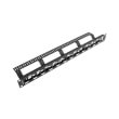lanberg patch panel blank 24 port 1u staggered with organizer for keystone modules black photo