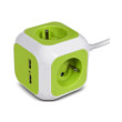 greenblue gb118 magiccube socket 4way with 2xusb charger photo