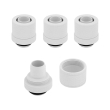 CORSAIR HYDRO X FITTING SOFT XF STRAIGHT GLOSSY WHITE 4-PACK (10/13MM COMPRESSION)