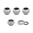 CORSAIR HYDRO X FITTING HARD XF STRAIGHT CHROME 4-PACK (12MM OD COMPRESSION)