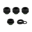 CORSAIR HYDRO X FITTING HARD XF STRAIGHT BLACK 4-PACK (12MM OD COMPRESSION)