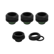 CORSAIR HYDRO X FITTING HARD XF STRAIGHT BLACK 4-PACK (14MM OD COMPRESSION)