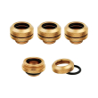 CORSAIR HYDRO X FITTING HARD XF STRAIGHT GOLD 4-PACK (14MM OD COMPRESSION)