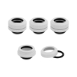 CORSAIR HYDRO X FITTING HARD XF STRAIGHT GLOSSY WHITE 4-PACK (14MM OD COMPRESSION)