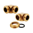 CORSAIR HYDRO X FITTING HARD XF 90 ANGLED GOLD 2-PACK (12MM OD COMPRESSION)