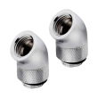 CORSAIR HYDRO X FITTING ADAPTER XF 45 ANGLED ROTARY CHROME 2-PACK