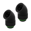 CORSAIR HYDRO X FITTING ADAPTER XF 45 ANGLED ROTARY BLACK 2-PACK