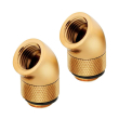 CORSAIR HYDRO X FITTING ADAPTER XF 45 ANGLED ROTARY GOLD 2-PACK
