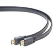 cablexpert cc hdmi4f 10 hdmi male male flat cable 3m black photo