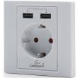 gembird mws acusb2 01 ac wall socket with 2 port usb charger 21a white photo gembird mws acusb2 01 ac wall socket with 2 port usb charger 21a white photo