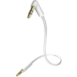 in akustik star mp3 audio cable 35mm jack plug 90 075m white photo