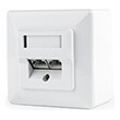 GEMBIRD MWS-2S6-01 CAT6 STP 2-PORT WALL MOUNT FACE PLATE