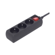 gembird eg psu3f 01 ups power strip 3 schuko sockets 16a c14 06m black photo