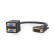 cablexpert a dvi 2vga 01 passive dvi i male to dual vga female splitter cable 03 m black photo