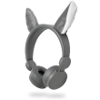 nedis wired headphones willy wolf grey photo