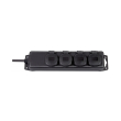 BRENNENSTUHL POWER STRIP 4 FOLD BLACK 2M 1159960