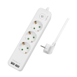 logilink lps248u socket outlet 3 way with switch 2x usb a 15m photo