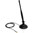 delock 88413 wlan 80211 b g n antenna rp sma 4 dbi omnid flex joint with magnetic stand photo