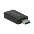 DELOCK 65689 CONVERTER USB 3.1 GEN 2 TYPE-A MALE > USB TYPE-C FEMALE ACTIVE BLACK