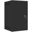 lanberg wall mounted rack 10 9u 280x310mm flat pack with metal door black photo