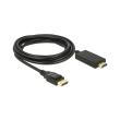 DELOCK 85318 CABLE DISPLAYPORT 1.2 MALE > HIGH SPEED HDMI-A M PASSIVE 4K 30 HZ 3 M BLACK