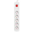 natec nsp 1721 bercy 400 5x french outlets surge protector white 3m photo