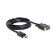 DELOCK 82591 CABLE DISPLAYPORT 1.2 MALE > DVI 24+1 MALE PASSIVE 2 M BLACK