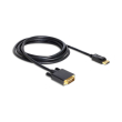 DELOCK 82592 CABLE DISPLAYPORT 1.3 MALE > DVI 24+1 MALE PASSIVE 3 M BLACK